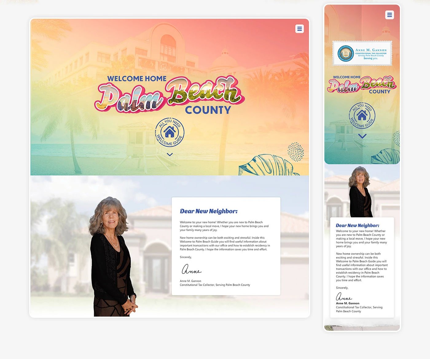 Welcome Guide landing page