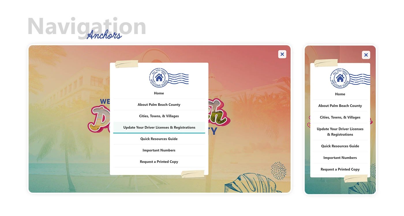Welcome Guide landing page